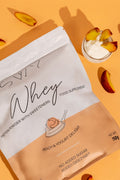 Whey Protein Peach Yogurt - food supplement with sweeteners